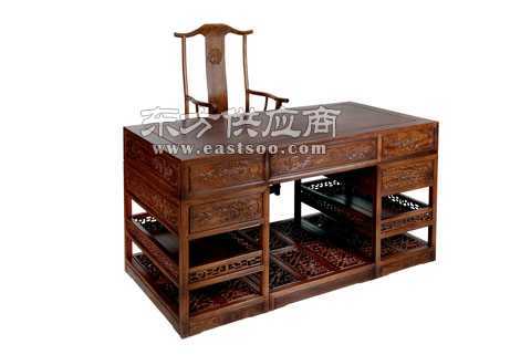 供應(yīng)紅木家具中的精品黃花梨寫字臺圖片